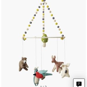 Petit Pehr Woodland Mobile Felt Baby Nursery Animals Deer Mushroom Bunny Bear